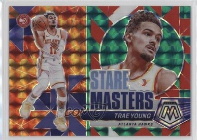 2023-24 Panini Mosaic Stare Masters Teal Mosaic Prizm 47/75 Trae Young #9 0o6m