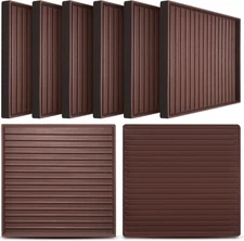 Calpalmy Non-Slip Furniture Pads - Set of 8 Brown 5X5 Square Rubber Anti-Skid Ca