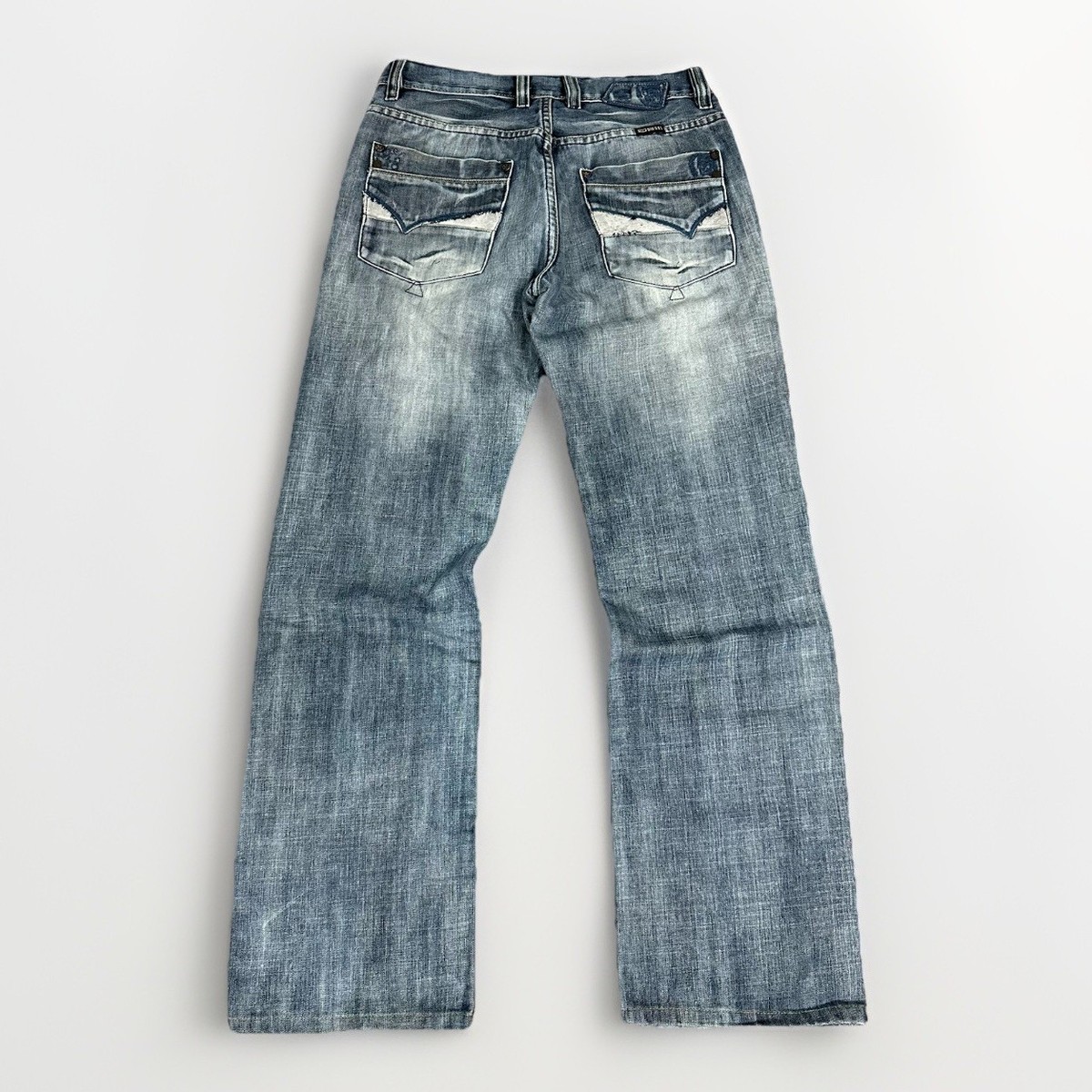 Y2K Diesel Jeans Mens 32x31 Straight Loose faded Distressed Denim