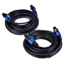 2Pack 50 ft Male Speakon to Speakon Cables, P...