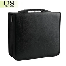✅ 400 Disc CD DVD Organizer Holder Storage Case Bag Wallet Album Media Video US