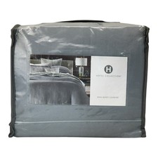 Hotel Collection Linen Blend 3 Piece KING Duvet Cover Set SLATE 600