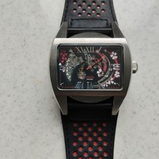 Orologio automatico COGU SAKURA cinturino in pelle quadrante nero usato dal...