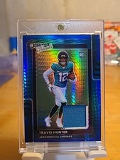 2025 Panini Donruss Optic - Donruss Threads Travis Hunter #DTBH-THR Blue Hyper 