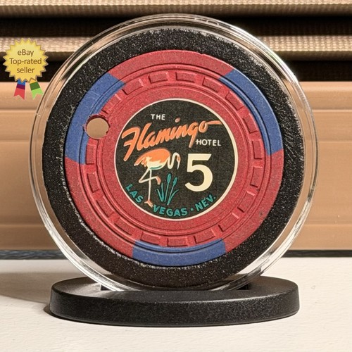 ⚡️RARE 1949 FLAMINGO Casino Las Vegas Nevada $5 Chip Poker - Book Value $250-300