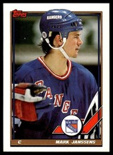 1991-92 Topps Mark Janssens New York Rangers #186