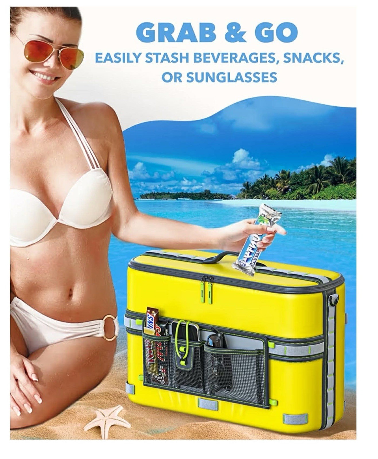 Kayak Cooler behind Seat, Waterproof Cooler for Kayaking,Paddle Board Cooler Com