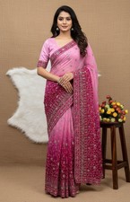 Designer Heavy Saree Party Wedding Sari Blouse Indian Pakistani Ethnic Bollywood