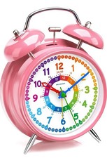 Peakeep Loud Analog Alarm Clock for Kids Learning Telling Time Teaching, 4.5"