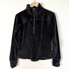 Juicy Couture Sport Black Velour Zip Up Tracksuit Jacket Medium Retro Y2K Sporty