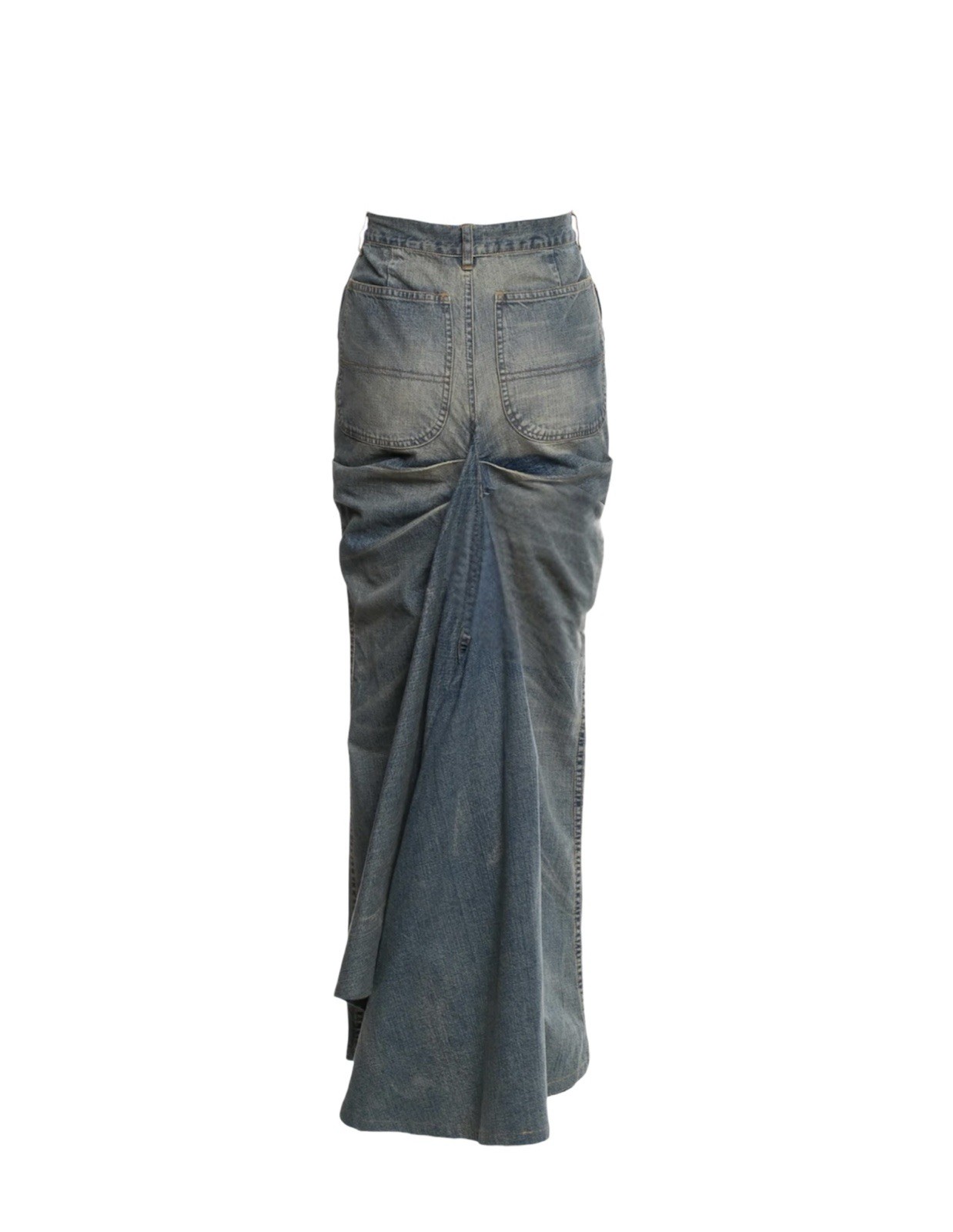Ralph Lauren Purple Label Collection 2003 Denim Skirt  US6 train was altered image 4