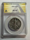 1921-S WALKING LIBERTY HALF DOLLAR ANACS VG10 KEY DATE