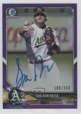 2018 Bowman Chrome Prospect Purple Refractor 106/250 Sheldon Neuse Auto ti8