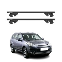 DachträGer GrundtäGer FüR Citroen C-Crosser 2007-2012 Alu 90Kg TÜV Schwarz 2Tlg