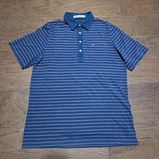 Criquet Men's Performance Sport Players Polo Shirt Men s Large L Stripe
