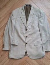 Atelier Torino Beige Mens Jacket 100% Wool Uk Size 40 Chest