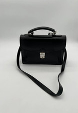 Black leather small satchel, excellent condition