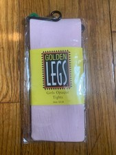 New  1 Pair Golden Legs Girls Opaque Tights Size: 12-24 100 Nylon