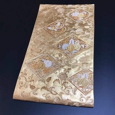 8136# Japanese Vintage Fukuro Obi Belt Kimono Fabric Silk Traditional