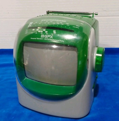 #ad GPX CT Green TVP2cT AM FM Portable Television 5 1 2quot; Black amp; White TV $71.99