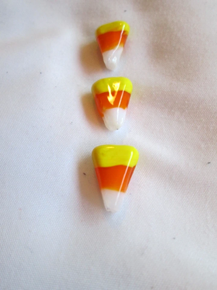 Cuentas de vidrio murano caramelo maíz 15 mm (76 unidades) aterrizaje de cuentas Foto 4 de 4