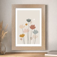 Home Decor Wall Art Giclée Art Print Minimal Wildflower Scandi
