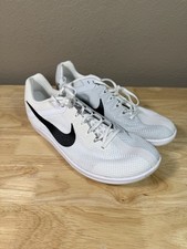 NIKE Zoom Rival Distance White Track Spikes Shoes Men's Size 10 DC8725-100