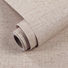 MANONIRIA Beige Grasscloth Wallpaper Peel and Stick 15.8" x 118.1",