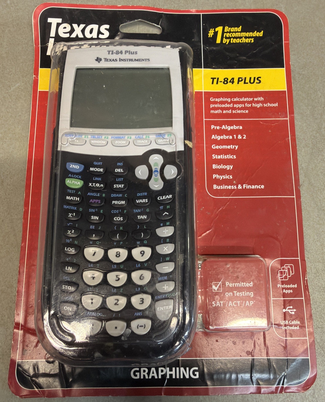 Texas Instruments TI-84 Plus All Purpose Graphing Calculator Black New Sealed