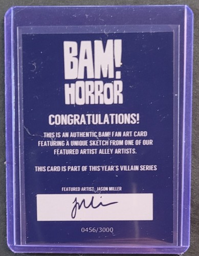 Psycho Artist Select Card - BAM! Horror Box Exclusive limited 0456/3000 - Picture 2 of 2