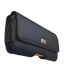 Reiko Plus Size Black Leather Wallet Pouch Clip ( Plus Size Compatible with 