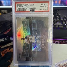 2019 Chris Sale /10 Topps Stadium Club Chrome auto