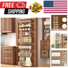 Modern Over The Door Pantry Organizer - 8-Tier Spice Rack with Heavy Capacity