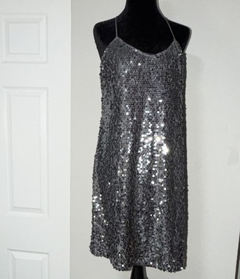 silver sparkly slip dress Sexy Silver Dress - Silver Sequin Dress - Slip Dress - $32.00