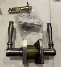 Schlage #F10 BIR 619 COL Birmingham Hall and Closet Lever Satin Nickel