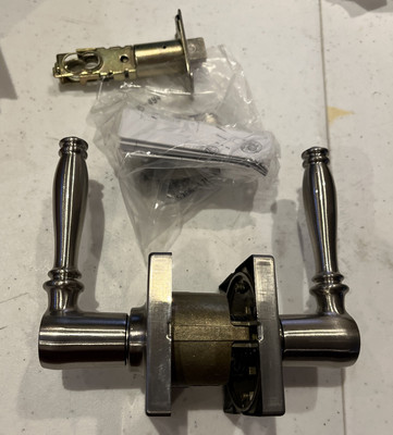 Schlage #F10 BIR 619 COL Birmingham Hall and Closet Lever Satin Nickel