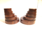 Vintage Mid-century Modern stepped wooden Bookends in ascending half-circles — photo 2