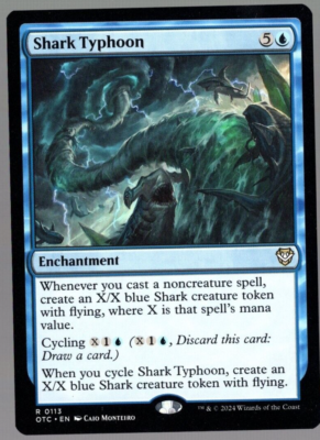 #ad #ad Shark Typhoon 0113 Non Foil Rare Outlaws of Thunder Junction MTG NM $1.94