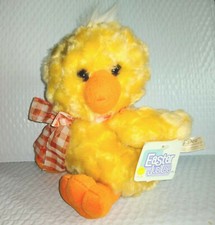 Dan Dee Yellow Duck Chick Easter Jubilee Plush Red White Checkered Bow LNWTS