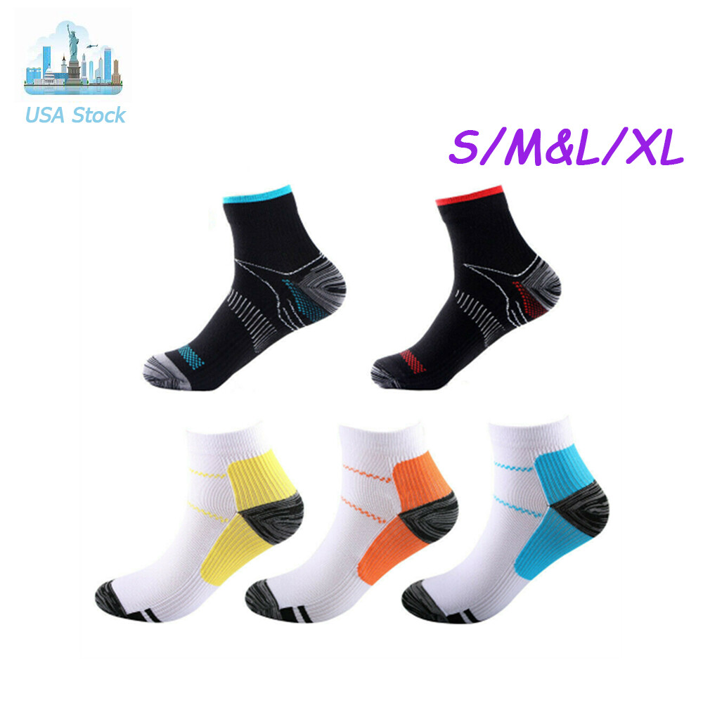 US Stock Compression Socks Men Arch Plantar Ankle Women Running