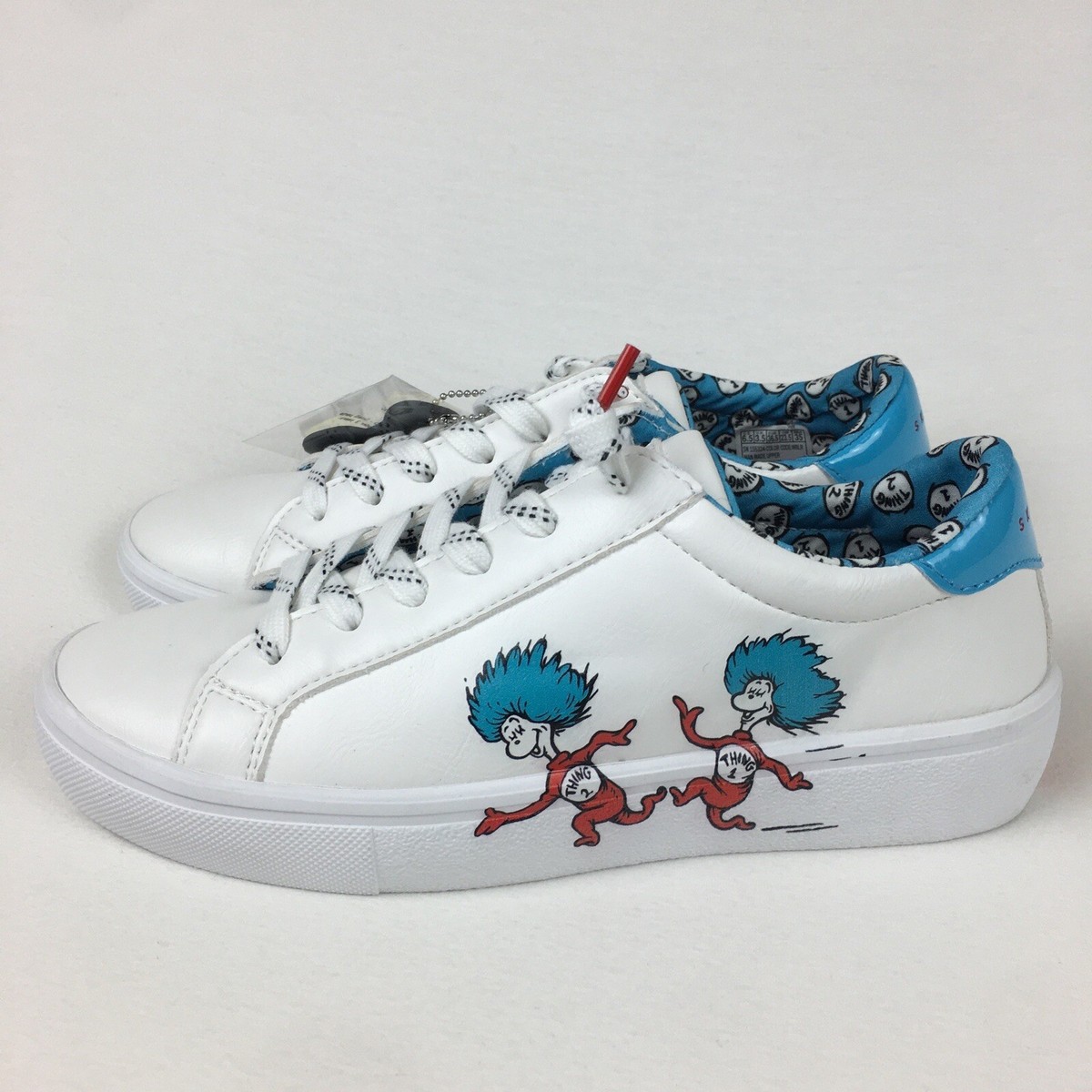 Skeckers X Seuss Goldie Two Things White Blue Red Sneaker