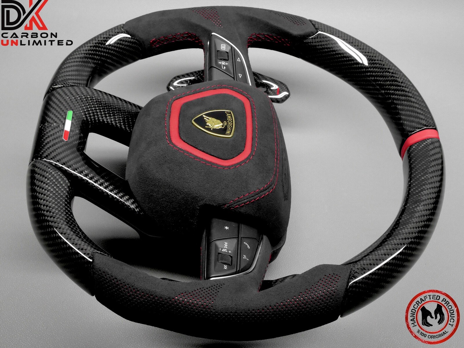 Lamborghini Urus Performante S Red Ring Alcantara Carbon Fiber Steering Wheel