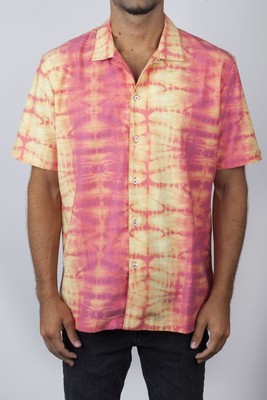 Neff Vintage Daily Pool Sider Short Sleeve Shirt, Men's Medium, Bonfire Wash New