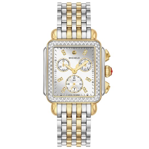 Michele Urban Diamond Swiss Watch – 1.27 CT TW Diamond Bezel – Stainless Steel Michele Urban Coquette Petite Stainless Steel Diamond Watch  main image 3