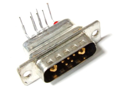 7W2 7-Way Pin D-Sub Male Connector Gold Plug Adapter 90° angle Stecker gewinkelt