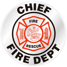 Chief Fire Dpt Fire Rescue Bumper Sticker Military Vinyl Soldier Decal 5"