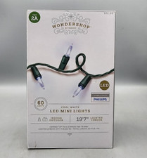 New 60ct LED 2A Cool White String Lights with Green Wire - Wondershop
