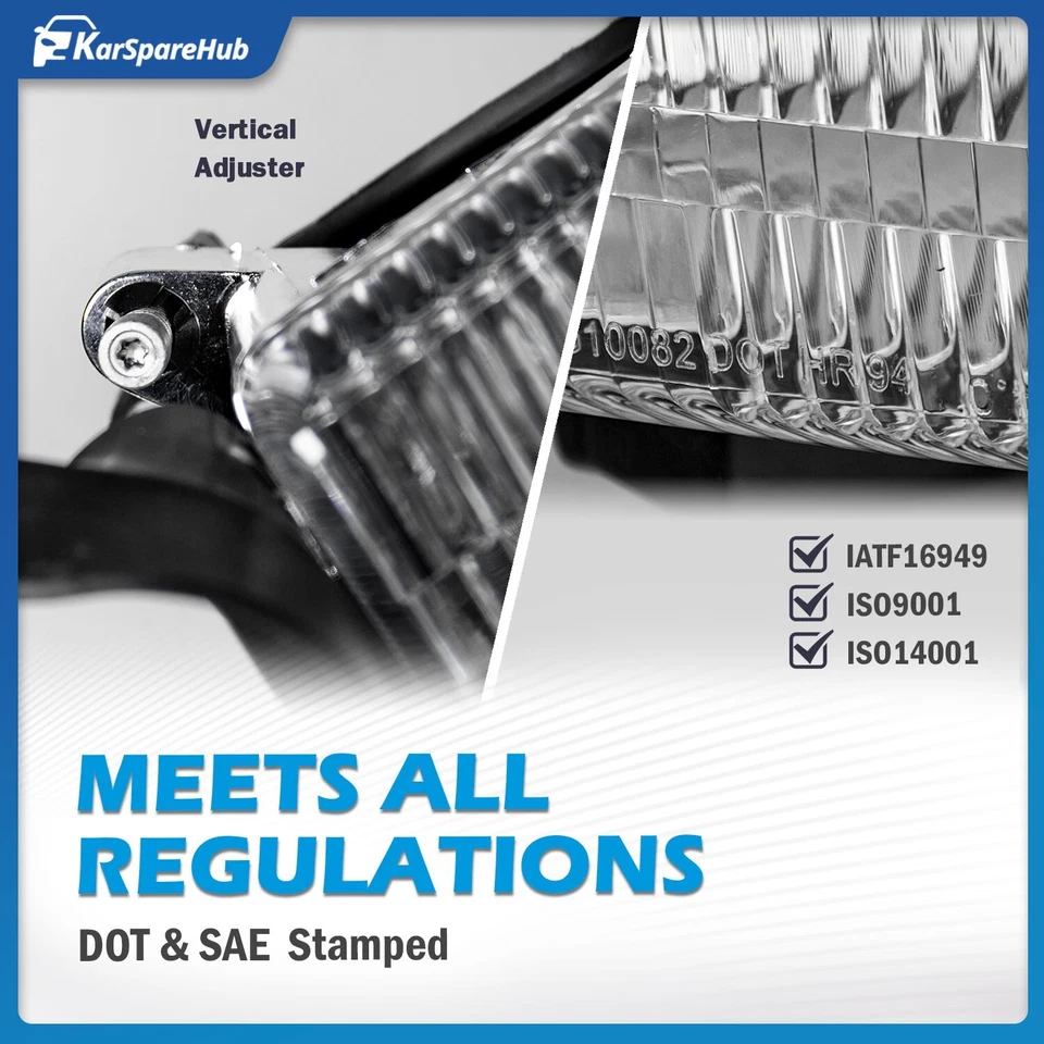 Chrome Headlights For 1994-2002 Dodge Ram 1500 2500 3500 with bulbs Left+Right Foto 4 de 4