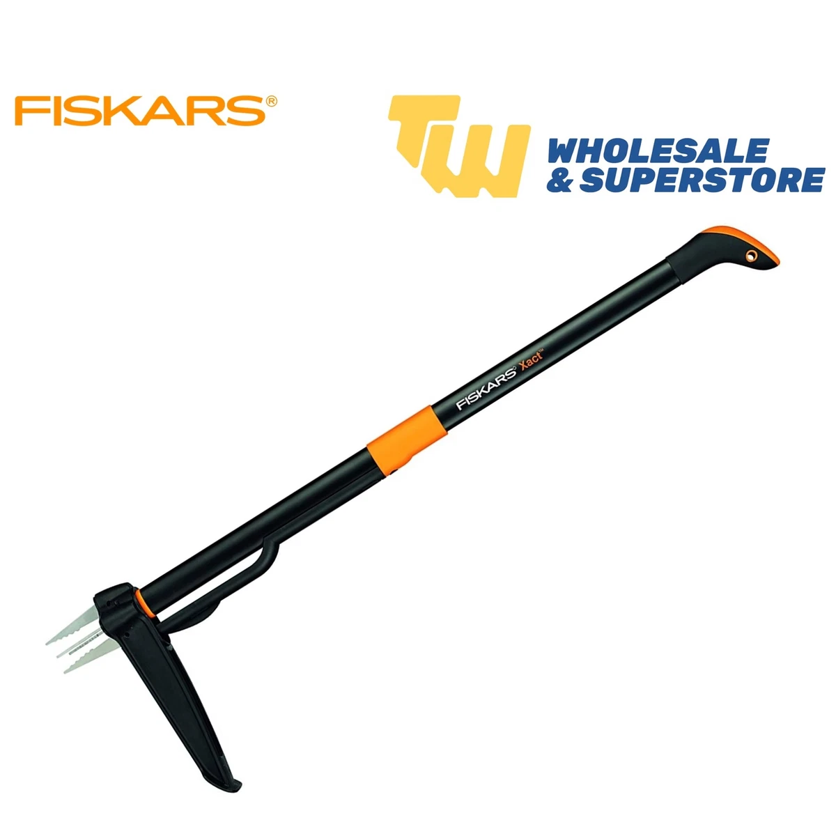 Fiskars Xact Weed Puller Garden Weeding Root Pulling Prong Tool Weeds Gardening