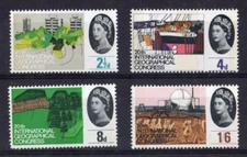 QEII SG;651p-654p 2½d-1s6d 1964 Geographical Phosphor Set Unmounted MINT MNH
